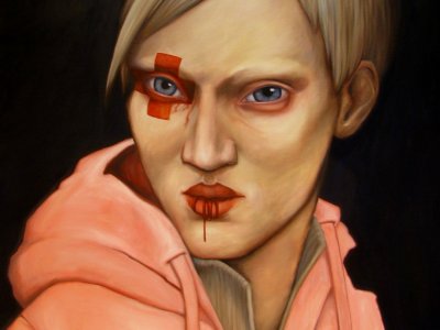 Novicka , olej na plátně