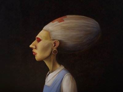 Sestřička , akryl na plátně 130 cm x 150 cm